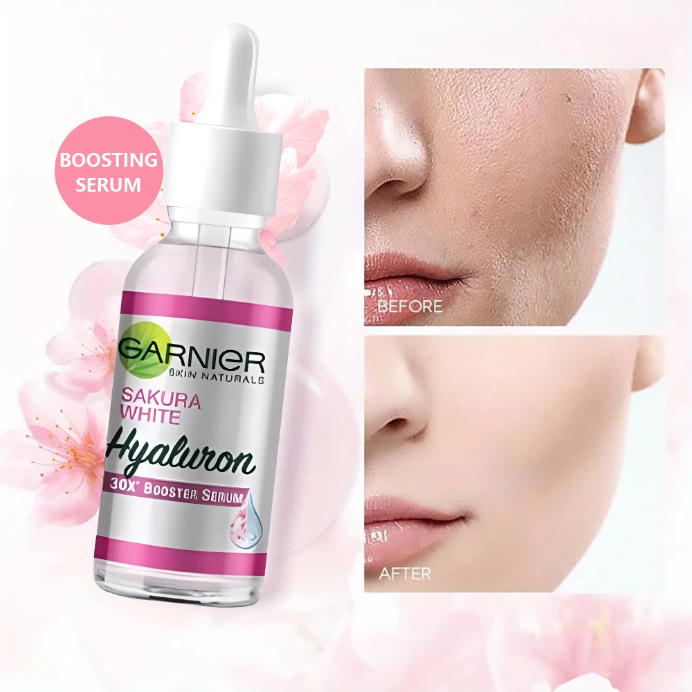 Garn nier serum sakura glow 30x hyaluronic booster feuchtigkeit spendendes serum 30ml straffen des haut gesichts serum