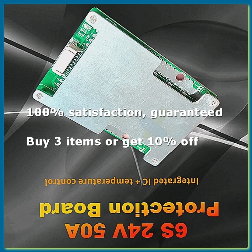 6S 24V 50A Lithium Battery Protection Board with Power Battery Balance/Enhance PCB Protection Board-DTA9