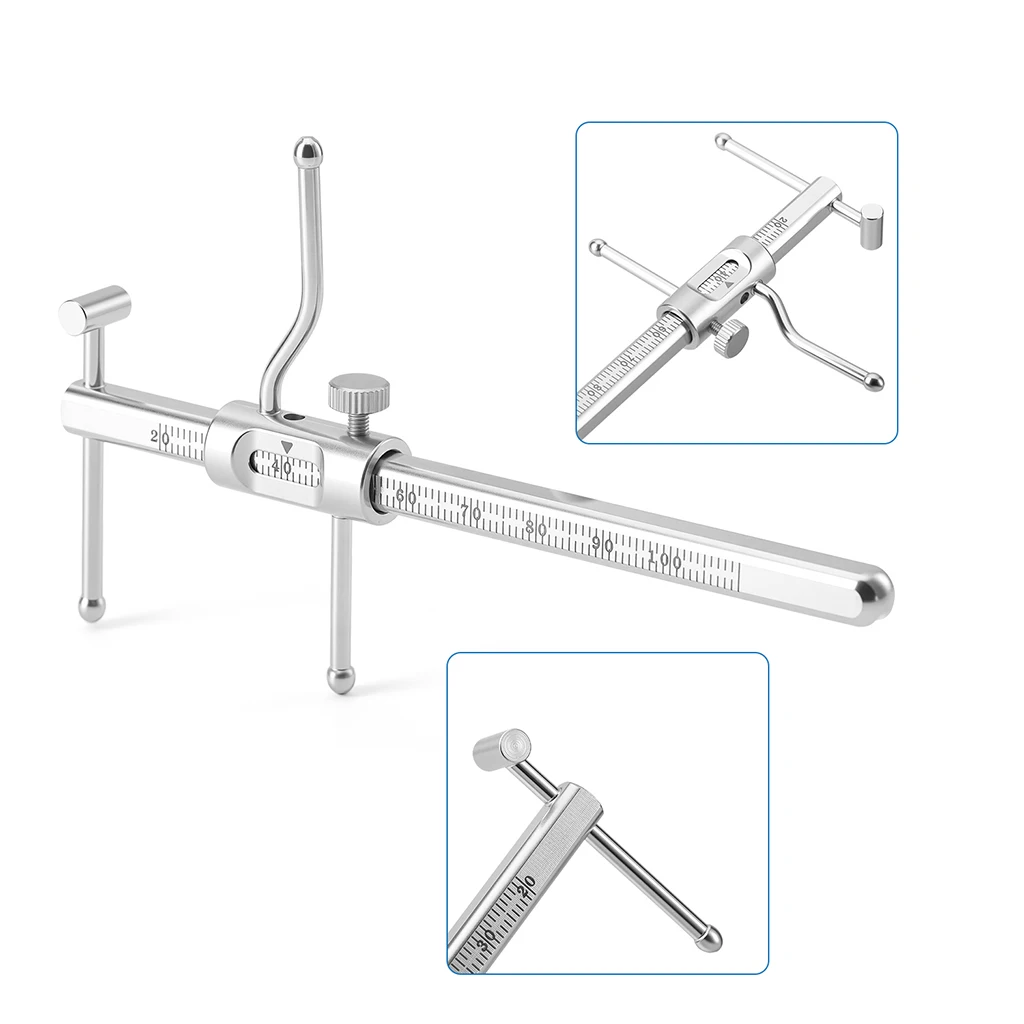 AZDENT Dentaler Kieferorthopädischer Messgriff, Schiebemessgerät 20-100mm, autoklavierbar, Edelstahl, Zahnimplantat-Werkzeug – Detail 2