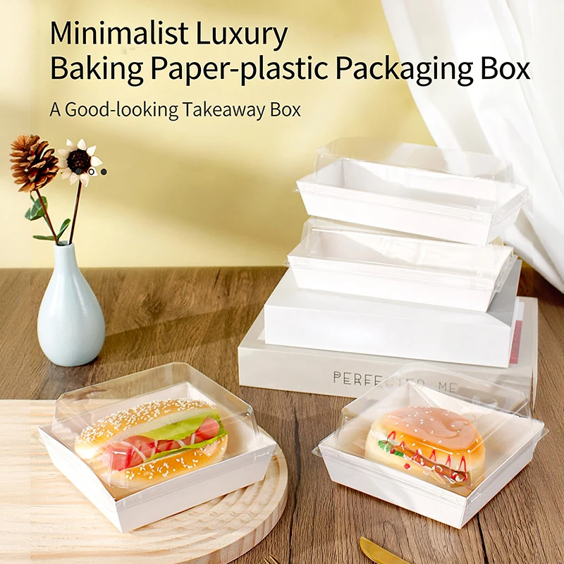 [MA]50 Pieces Per Pack Rectangular Roll And Pastry Sandwich Box Cake Packaging Box[MA] - view 6