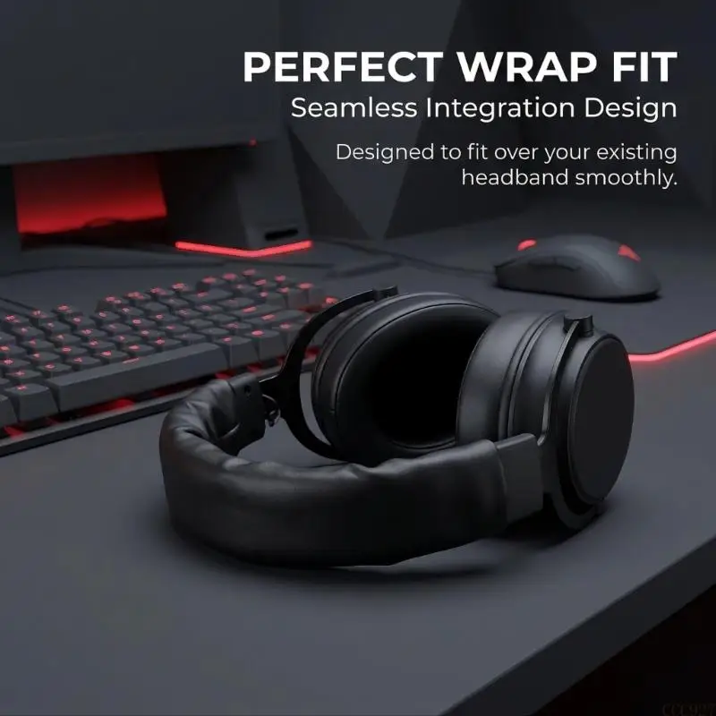 B03F Padded Headphone Headband Replacement for Cloud 2 Model, Black Band Cushion Installed Without Cutting the Component While