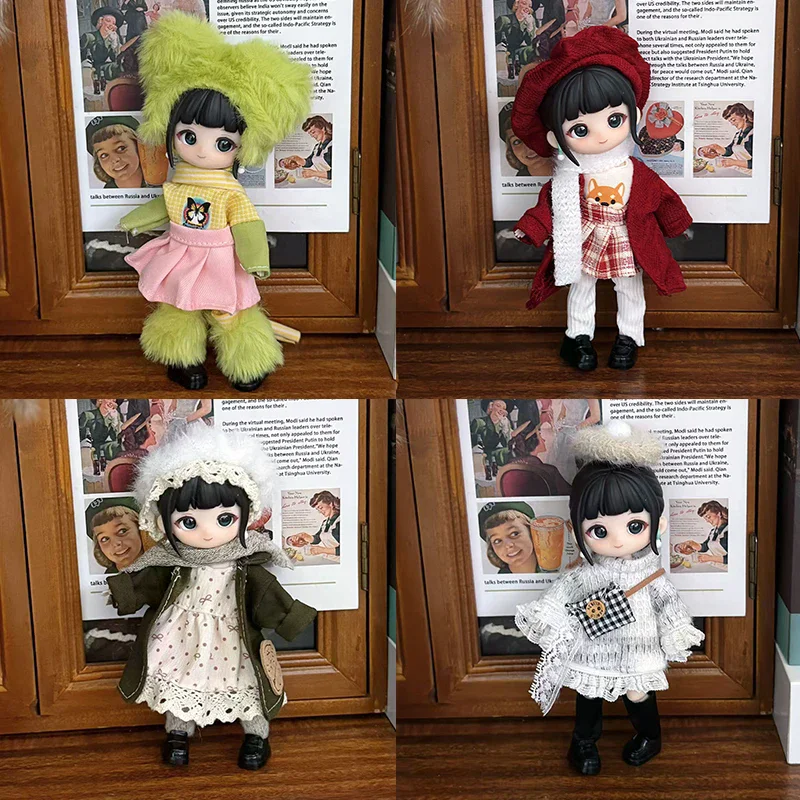 16-17cm Doll Clothes(NO Doll) Cute Dolls Outfit Suit Accessories Fashion Style Doll Dress Up Toy For Children view 2