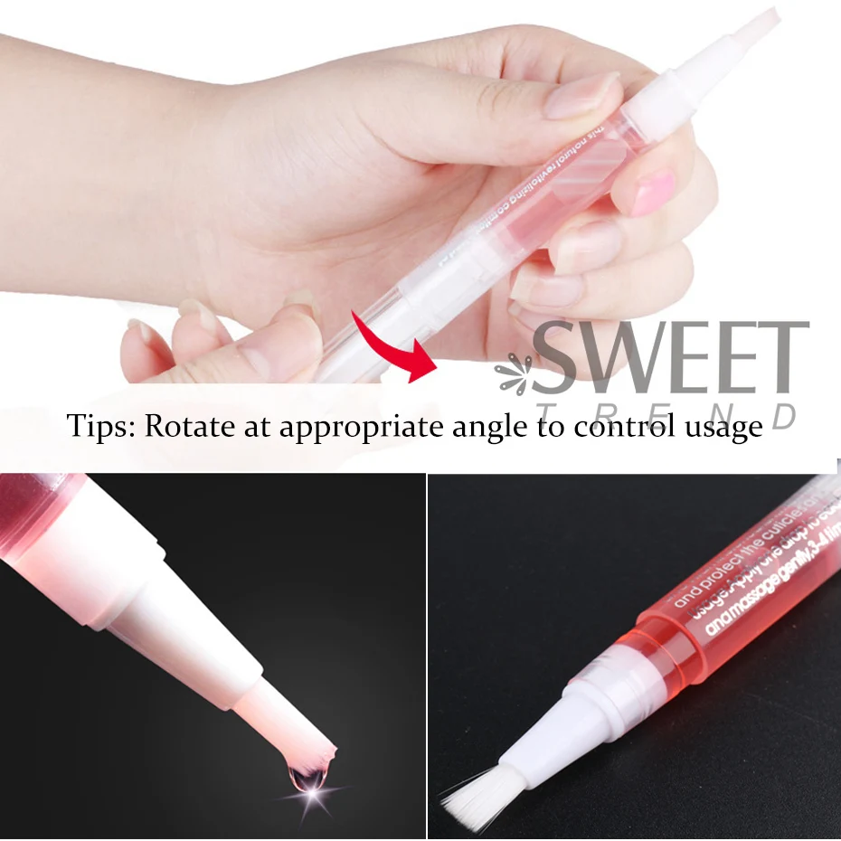 2/6 geschmack Nagel Ernährung Öl Stift Verhindern Niednagel Nagel Behandlung Nagelhaut Öl Obst Duft Nähren Haut Weichmacher finger Pflege Werkzeug