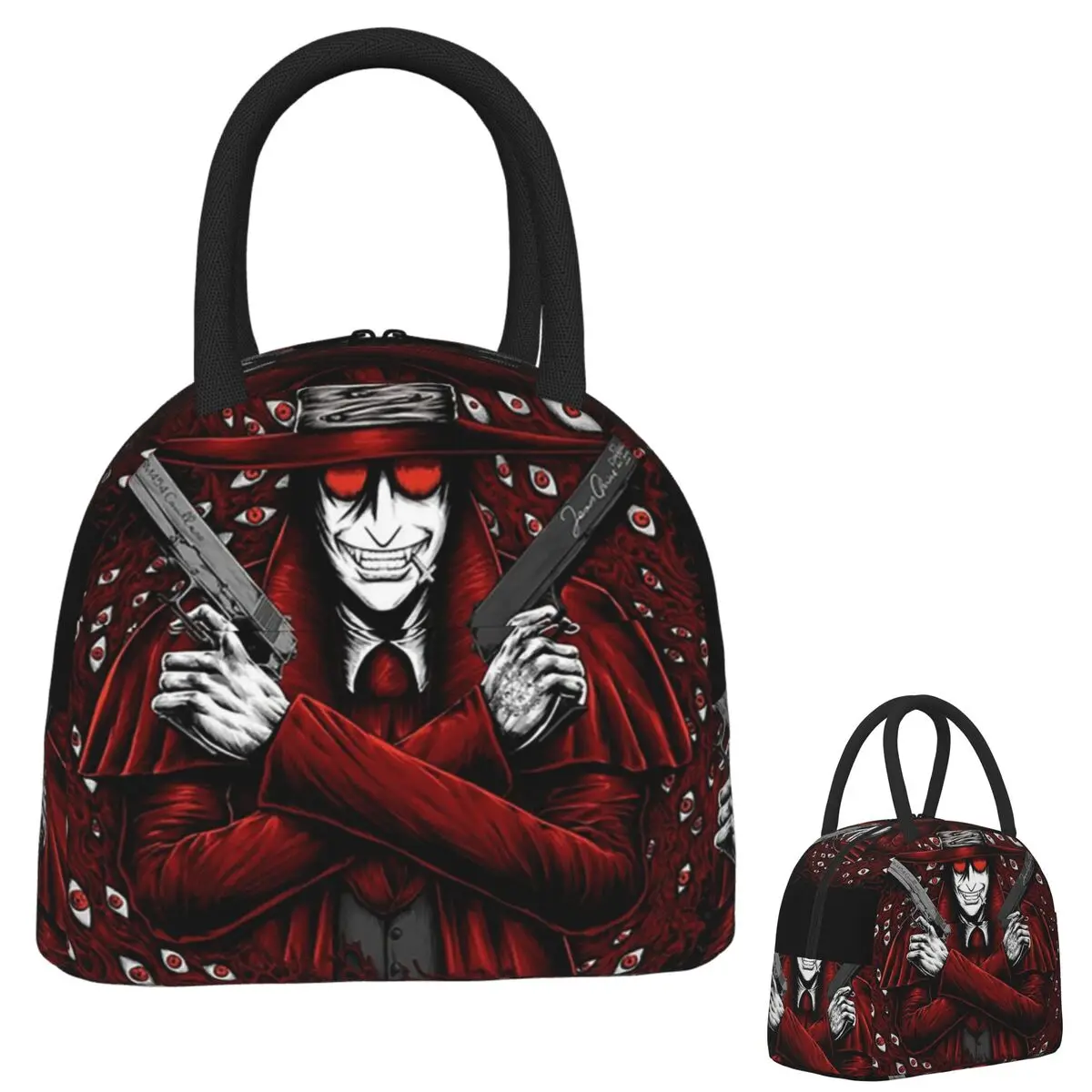 

Alucard Hellsing Manga Lunch Bag Insulated Bento Box Waterproof Lunch Tote Resuable Picnic Bag Cooler Bag for Woman Student Work