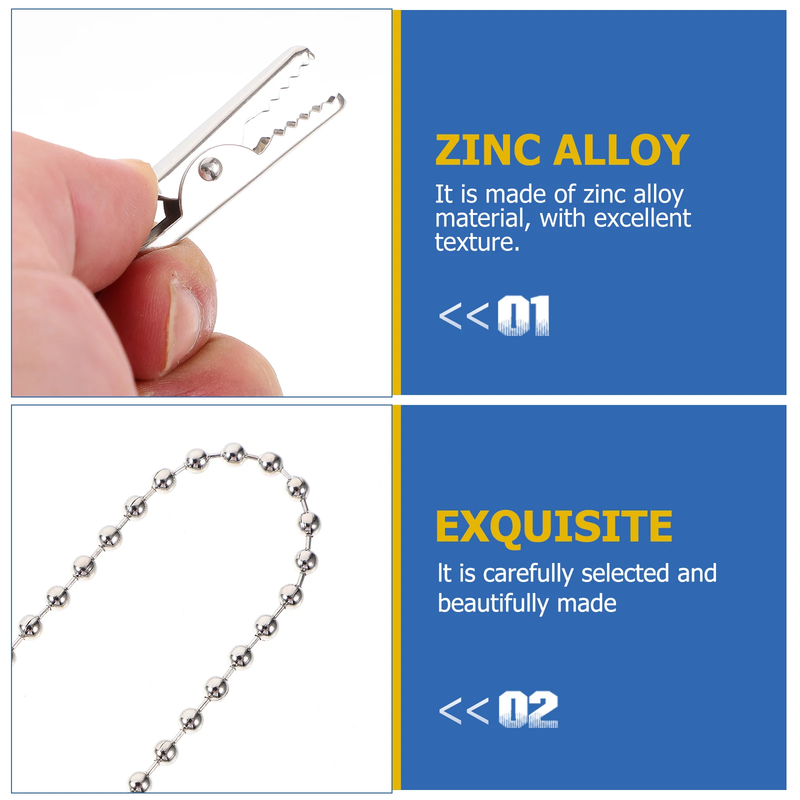 

3Pcs Zinc Alloy Strong Durable Napkin Clips Bib Holder Practical Towel Clamps For Scarves Bibs Decoration Protection