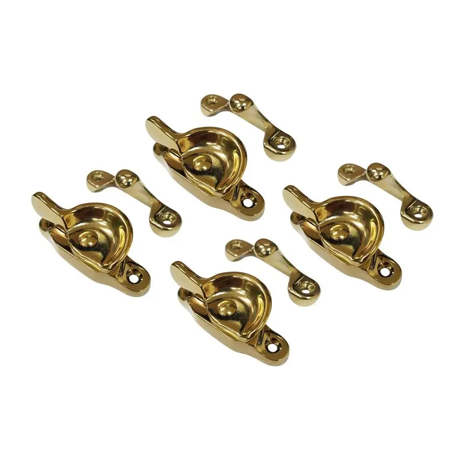 

Forged Brass Sash Lock in Solid Brass, CTC 2, Bright Brass US3, 4 Pack, Made in Taiwan