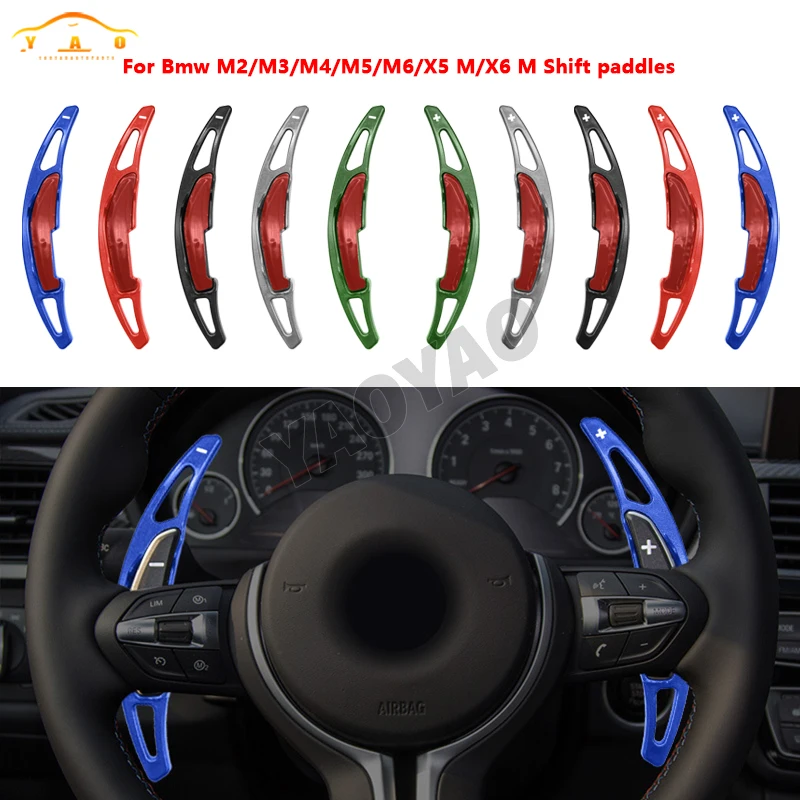 زوج عجلة توجيه سيارة التحول مجداف شيفتر تمديد لسيارات BMW M2 M3 M4 M5 M6 X5M X6M F87 F82