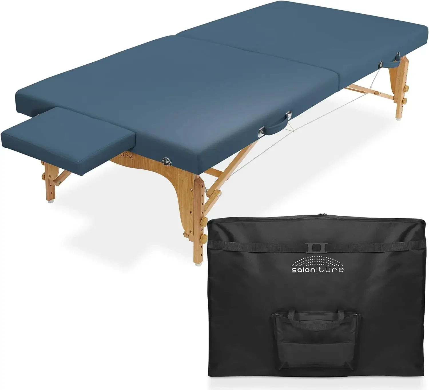 

Portable Physical Therapy Massage Table - Low to Ground Stretching Treatment Mat Platform - Blue