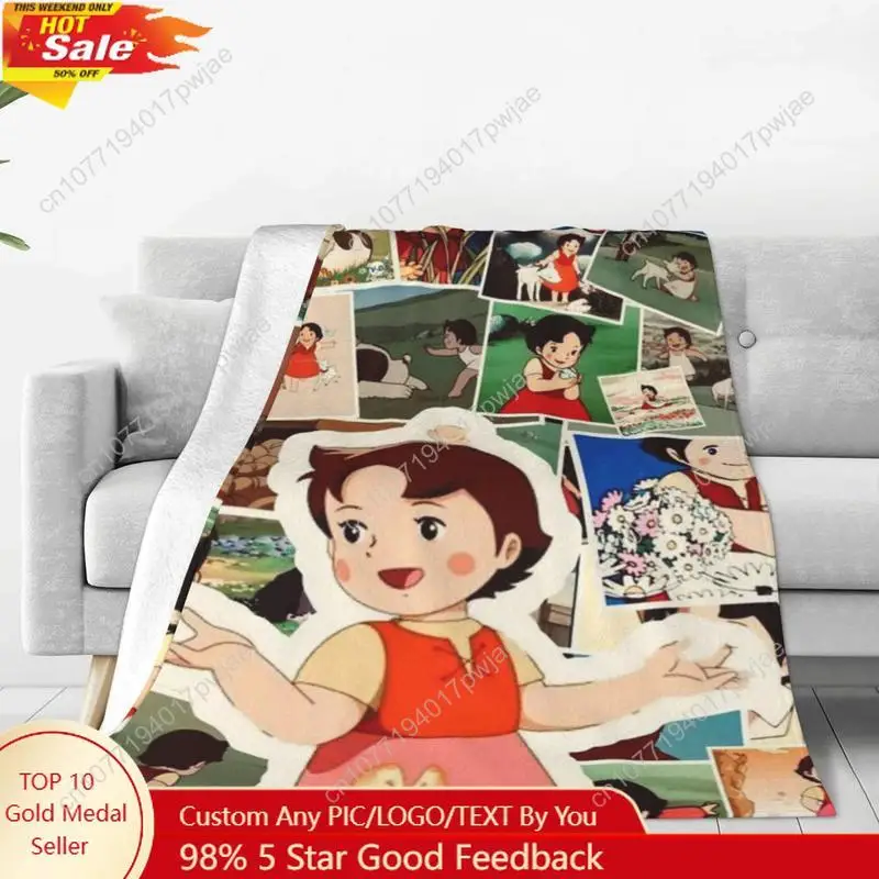 

Heidi The Girl Of The Alps Blanket Flannel Summer Portable Ultra-Soft Throw Blanket for Home Travel Quilt Custom blankets