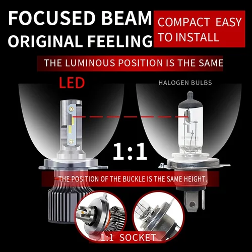 Imagen 2 del producto Lámparas LED Stella para coches h7 led canbus led h4 faro H1 H11 9005 HB3 9006 HB4 9012 bombilla led antiniebla turbo ventilador 36w 12000LM