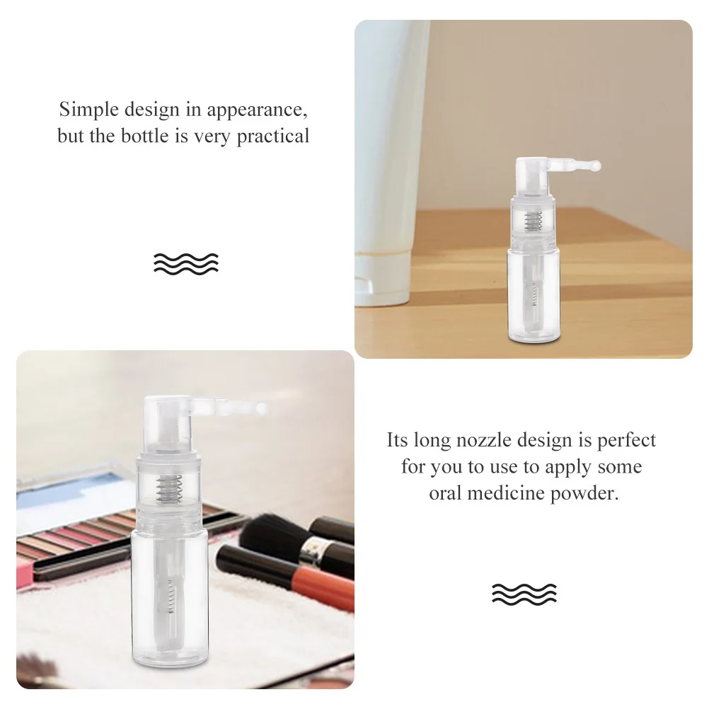 ขวดสเปรย์ผงแบบหัวฉีดยาวแบบรีฟิลได้ เครื่องพ่นผงแห้งแบบพกพา ดีไซน์กะทัดรัดสำหรับอุปกรณ์เสริมร้านตัดผม