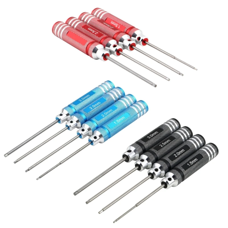 

Steel Material Strong and Wear-resistant Screwdriver Mainly Used for Model Aircraft 4-piece Black/ Blue/ Red