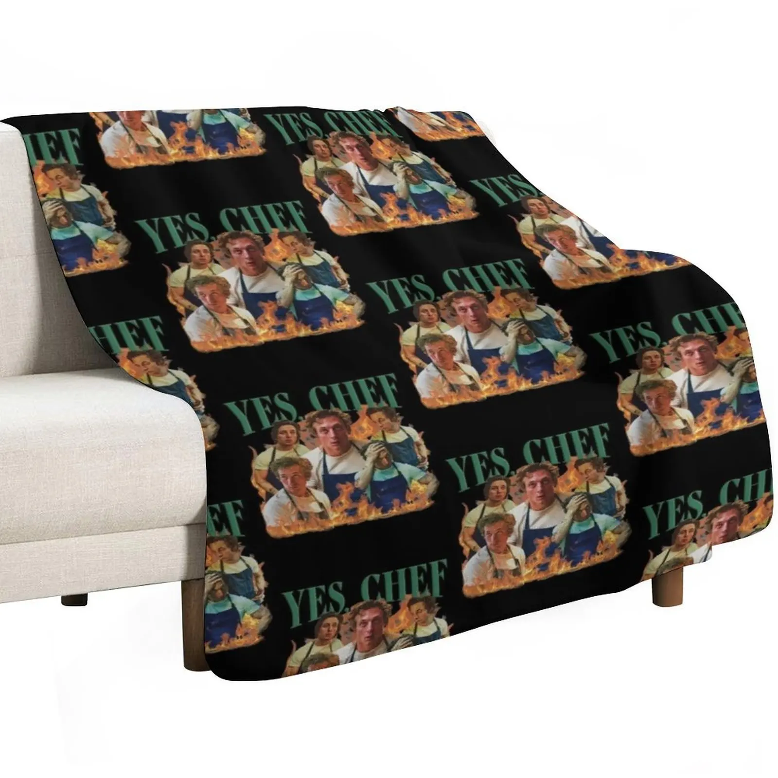 Yes Chef Jeremy Allen White The Bear Tv Show Throw Blanket Bed Designers warm winter for winter Vintage Beautifuls Blankets