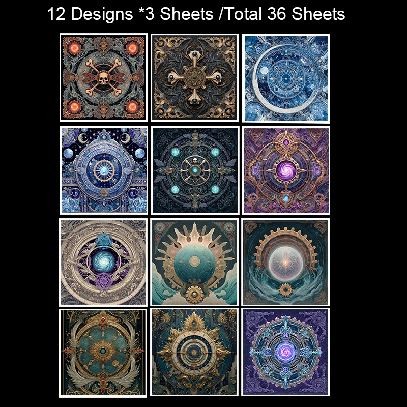 6"x6" scrapbookingpapier (36 vellen): abstracte marmeren prints voor scrapbooking, origami en doe-het-zelf decor – kunstvolle knutselbenodigdheden