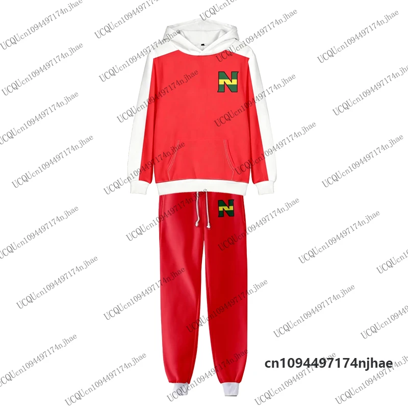 2026 Men's Tracksuit Anime Captain Tsubasa Print Long Sleeve Hoodies+Sweatpants Sets Couple Sports Suit Oversized 2 Piece Outfit view 4