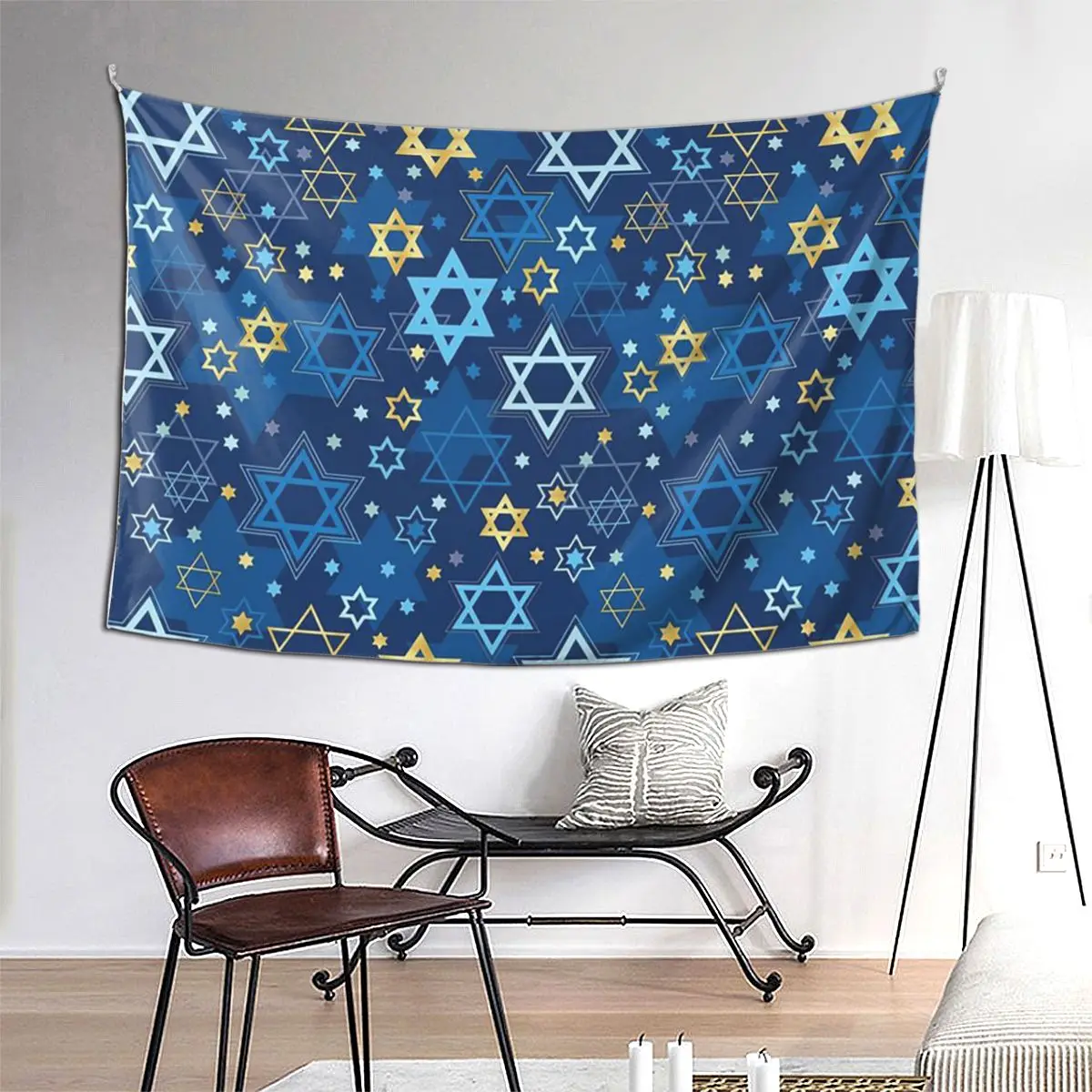 

Star Of David Print Tapestry Hippie Wall Hanging Aesthetic Home Decor Tapestries for Living Room Bedroom Dorm Room