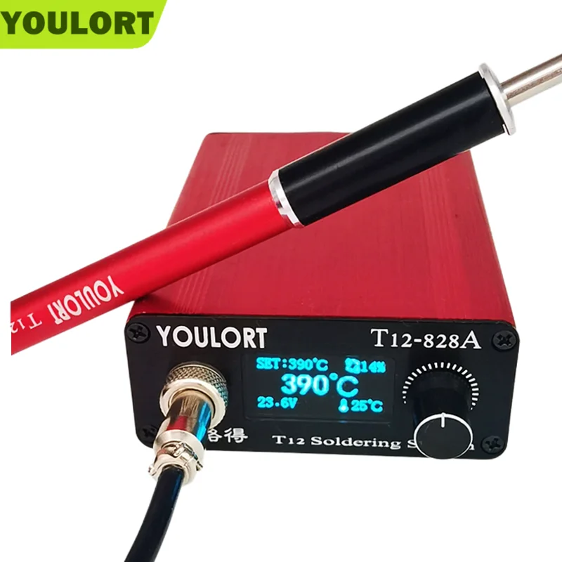 

YOULORT T12 Soldering Station OLED Digital Display Repair Soldering Iron Equipment Portable Home Electronics Repair Tools