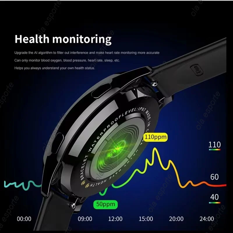 2024New Galaxy Smartwatch 6 Men\'s Full Touch Blood Pressure Blood Oxygen Bluetooth Call Smart Watch Men Women For iphone Samsung