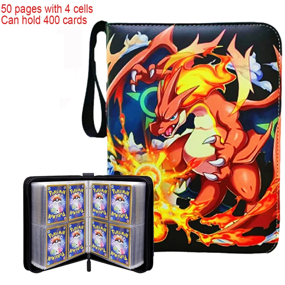 

2026 альбом с картами покемона, фотоальбом на молнии из искусственной кожи, коллекция книг, аниме-фигурок, альбом для хобби, детские игрушки, подарки на складе