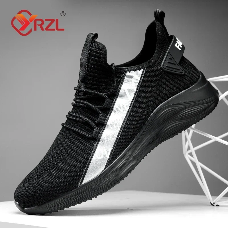 YRZL-Chaussures de dehors Blanches en Maille pour Homme, Baskets Légères et Respirantes, de Course, d'Athlétisme, de Jogging et de Marche