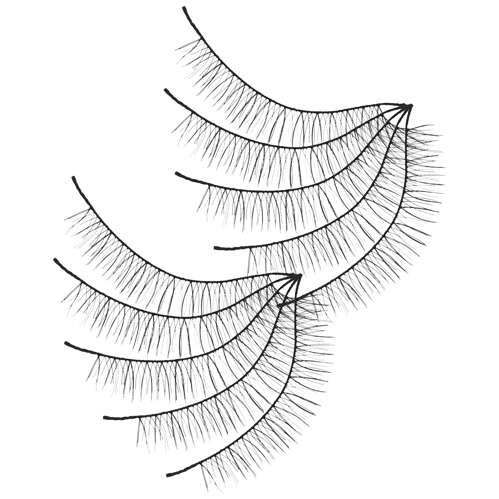 10 pares de cílios postiços e ferramentas bond e selo frete grátis cola maquiagem natural para senhora menina longa
