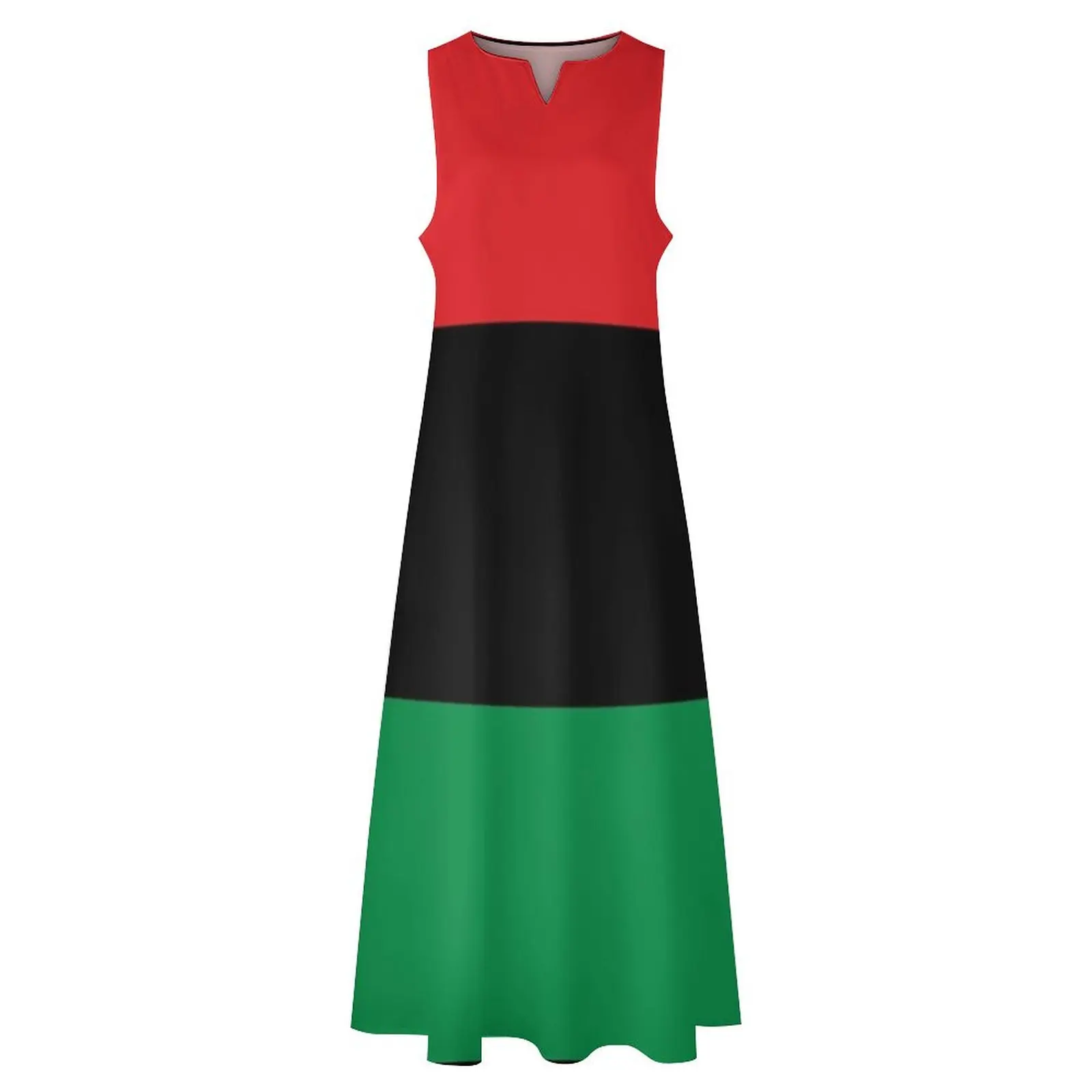 เสื้อยืด Pan African Flag - UNIA Flag Sticker - Afro American Flag ชุดเดรสยาวสําหรับผู้หญิง 2025 ชุด