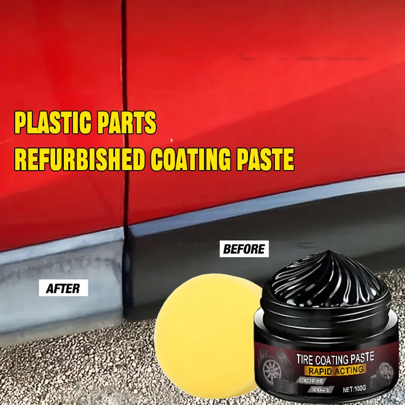 Car Interior Scratch Repair Paste - Car Scratch Repair |   Tire Shine Restoration, Black Interior and Dashboard Plastic Surface Restoration