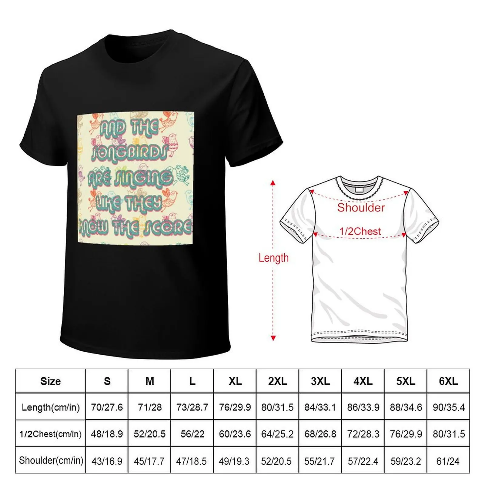 songbird T-Shirt funnys cotton graphic tees shirts graphic tee oversized graphic tee mens clothing