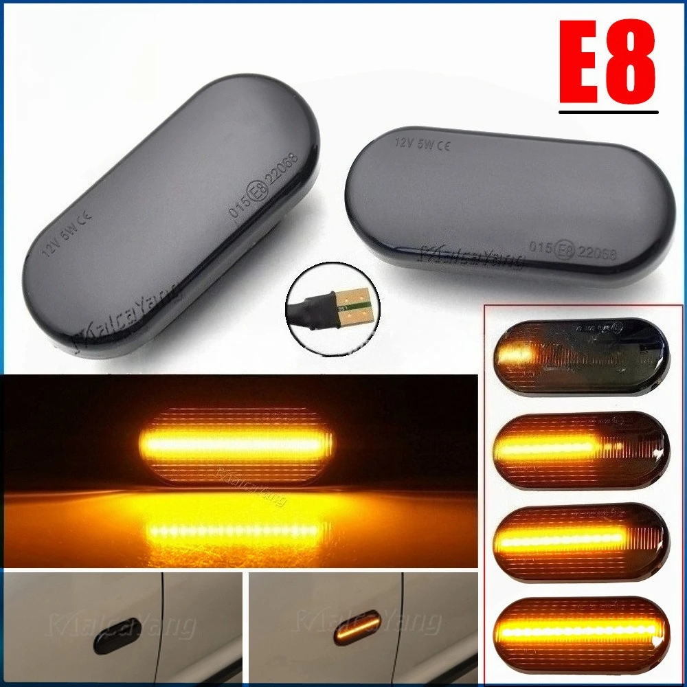 

2 шт. светодиодная динамическая боковая мигающая печатная плата с разъемом, габаритный индикатор, указатель поворота для автозапчастей Volkswagen