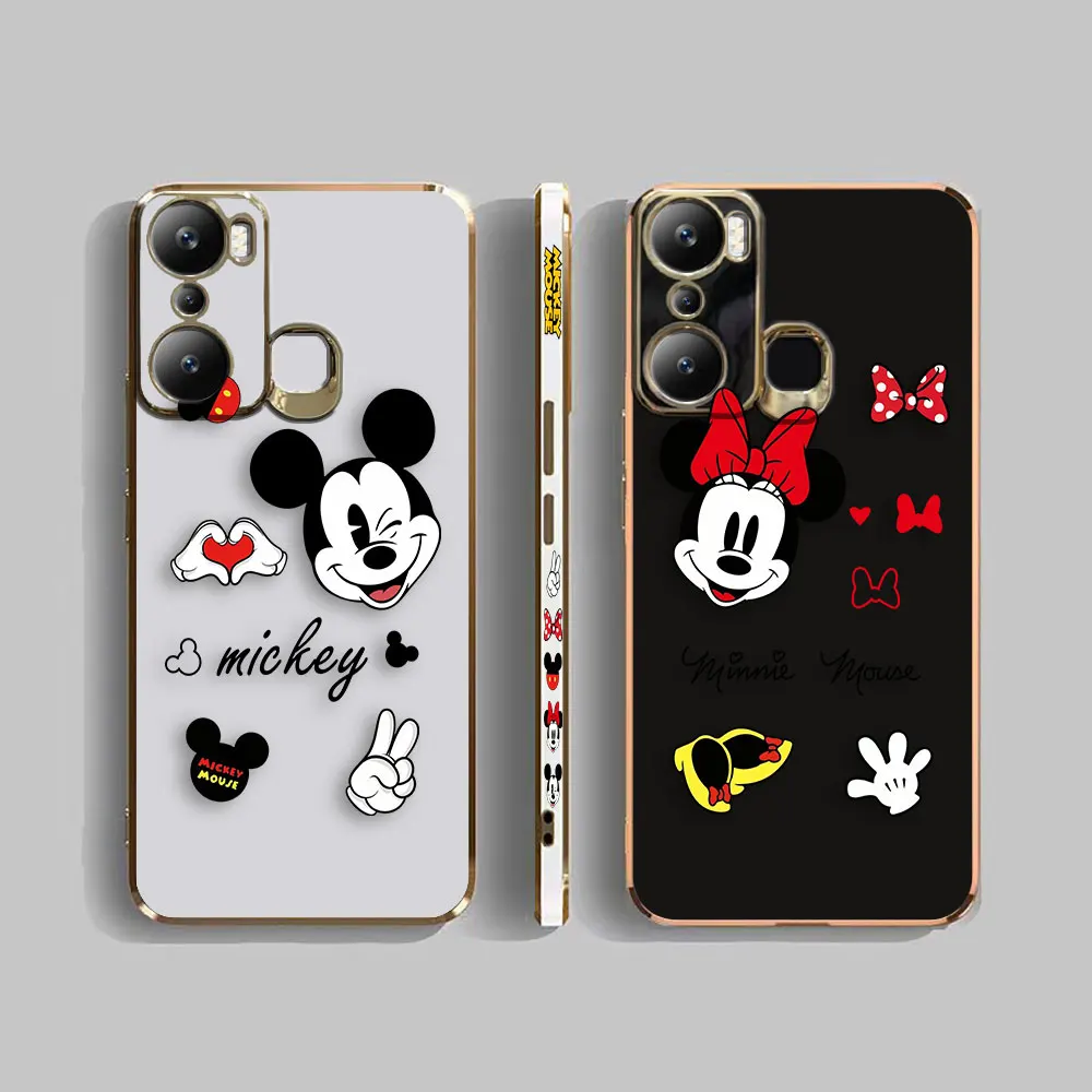 Cover Smooth E-TPU Phone Case For Infinix HOT 40I 30I 30 20 20S 20I 12 12I 11 10 10S PLAY PRO Case Cute M-Mickey M-Minnie Mouse