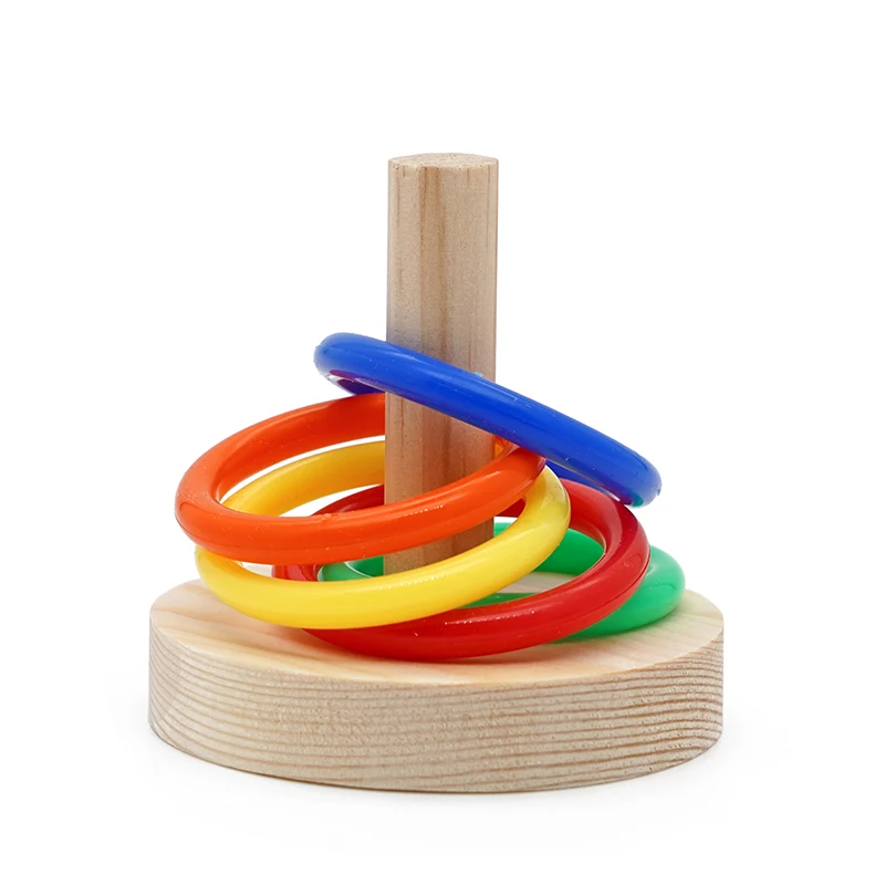 Papegaai Vogel Speelgoed Kleurrijke Ringen Puzzel Ferrule Speelgoed Mini Grappige Ferrule Training Intelligentie Speelgoed Interactief Spel Vogel Benodigdheden