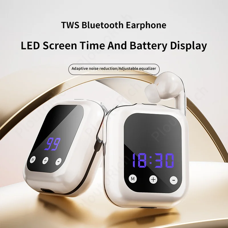 

Bluetooth Earphone LCD Screen Phone Call Listen Music Call Noise Reduction Low Latency Play Game IPX5 Waterproof Headset