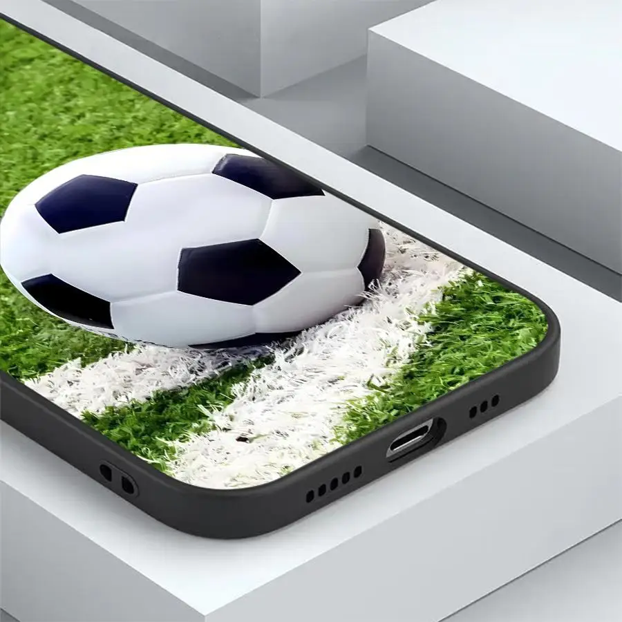 Custodia da calcio per Samsung Galaxy Note 9 S10 10 Plus 20 Ultra S8 S9 8 Cover morbida nera per telefono