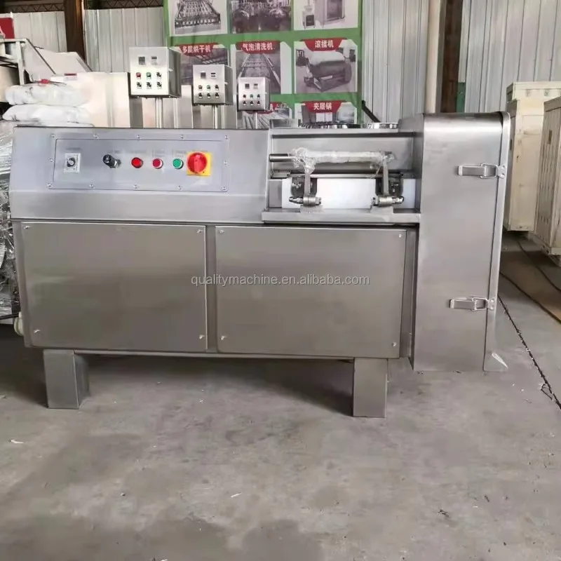 Stainless Steel Beef Meat Fish Block Cutter New Condition Frozen Meat Cube Cutting Machine