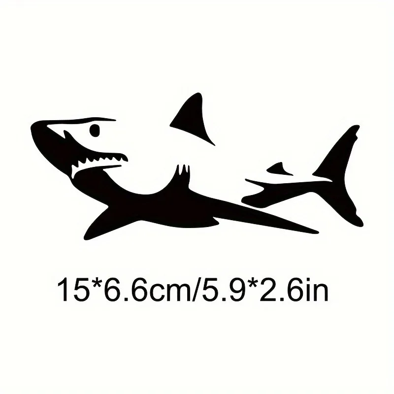 Cute Shark Motorcycle Stickers for Fuel Tank Fairing Waterproof Vinyl Decals Car Body Window Cool Decoration Durable Decals