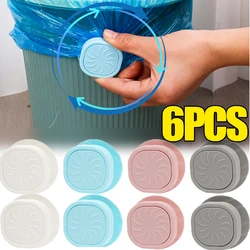 6/1PCS Garbage Bag Rotating Fixed Clip Waste Bin Side Button Waste Basket Fixation Trash Bag Anti Falling Holder Storage Gadgets