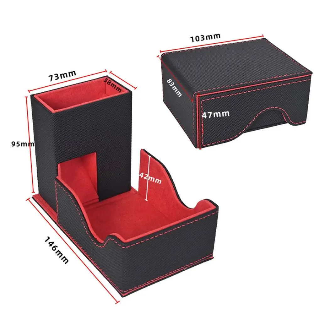 ポータブル折りたたみ式ダイスローラータワー、バッグ付き、PUレザーダイストレイ、便利な特別設計のダイスボックス、RPGテーブルトップゲーム用