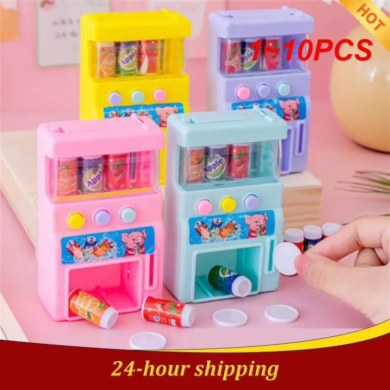 

1~10PCS Kids Simulation Self-service Vending Machine with Mini Coins Drinks Play Toys