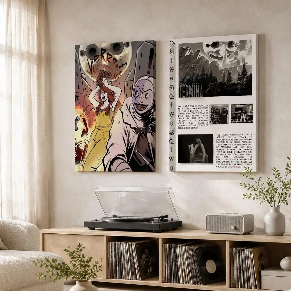 Japan Anime F-fear And Hunger Framed Wall Painting Wood Framed Wall Art Print For Bedroom Living Room Hallway Office Home Decor