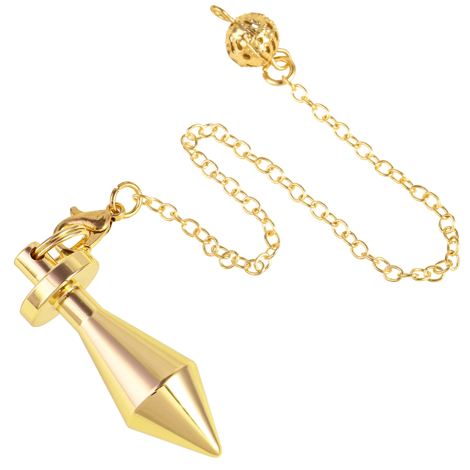 

Brass Metal Pendulums For Divination Fortune Telling Wicca Dowsing Pointed Pendulum Pendant For Chakra Balancing