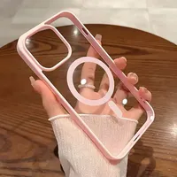 Superior Quality Transparent Acrylic Antiskid Phone Case for iPhone 16 15 14 13 12 11 Pro Max Plus Magsafe Magnetic Hard Cover
