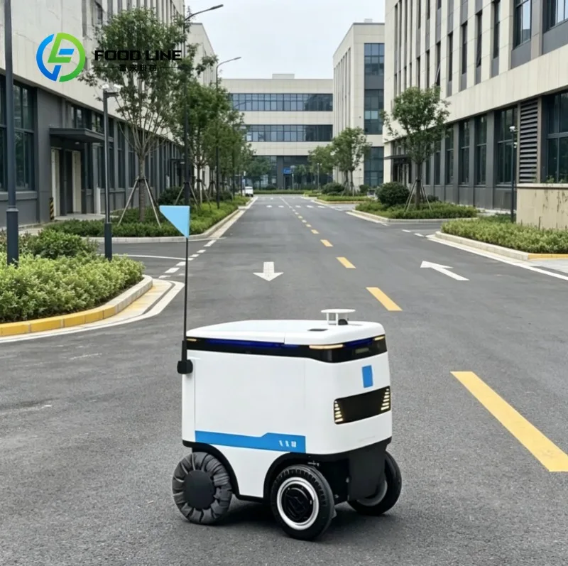 Custom AI Delivery Robot with Mechanical Arm for Residential Complexes Indoor Elevator Interaction Secure  Package Transport