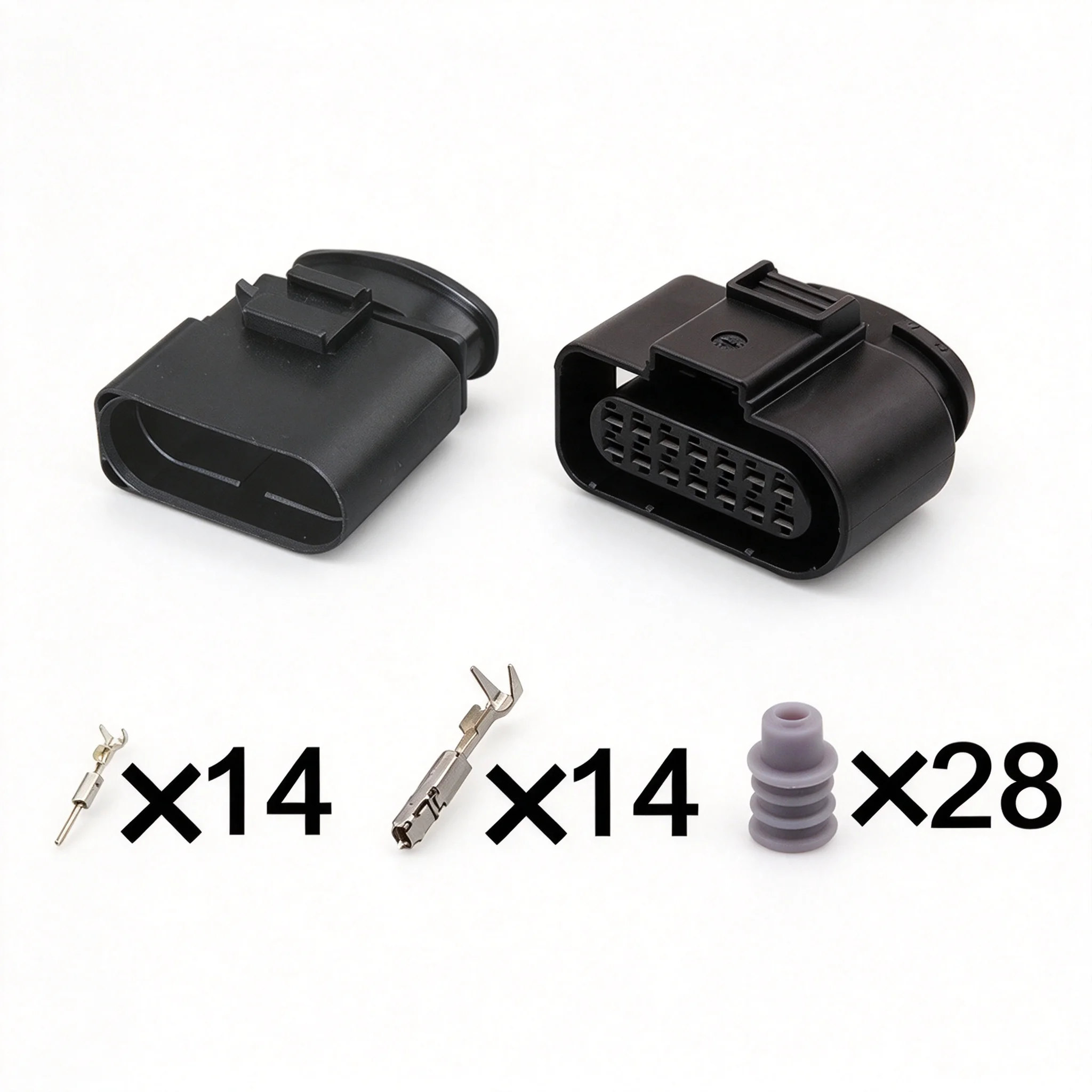 14 Pin Automotive Connectors Fuel Injection Valve Body Gearbox Lane Auxiliary Wire Harness Plug 4H0973717 4H0 973 717 6X0973817
