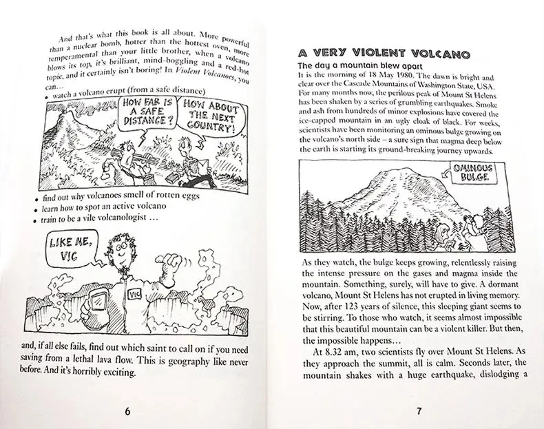 10 Books/Set Horrible Geography Kids Collection Library Box Set Children's Elementary Educational English Book With Comic