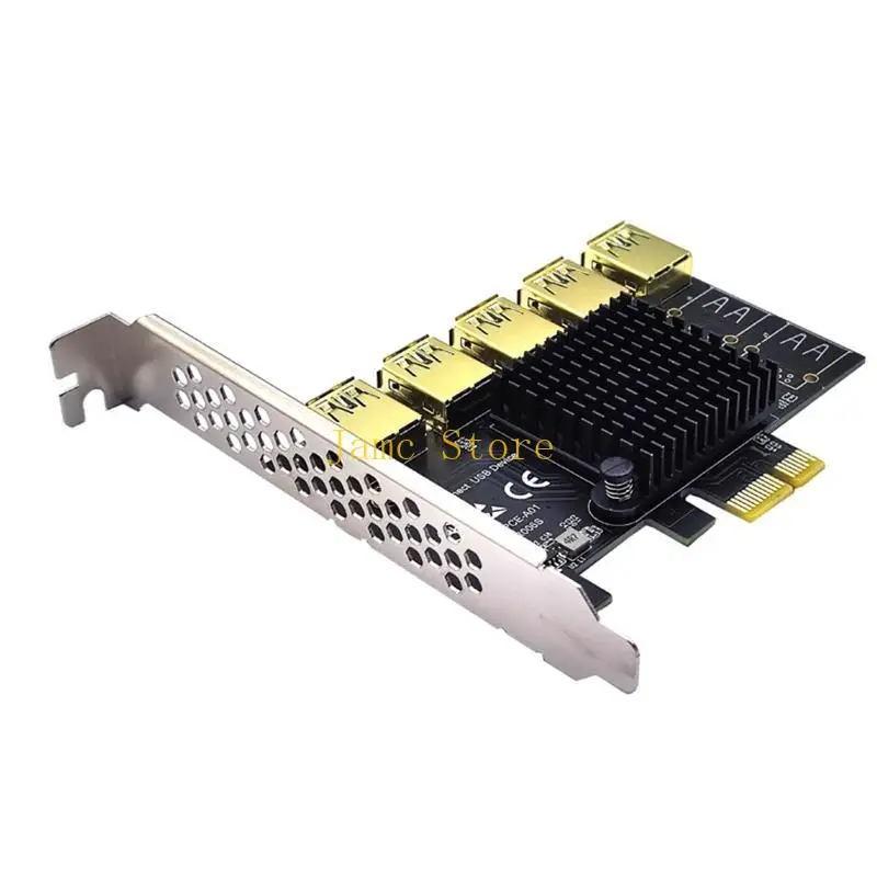 محول LX0B PCIe PCI لمضاعف التوسعة Express 1X إلى 16X من 1 إلى 5 USB3.0