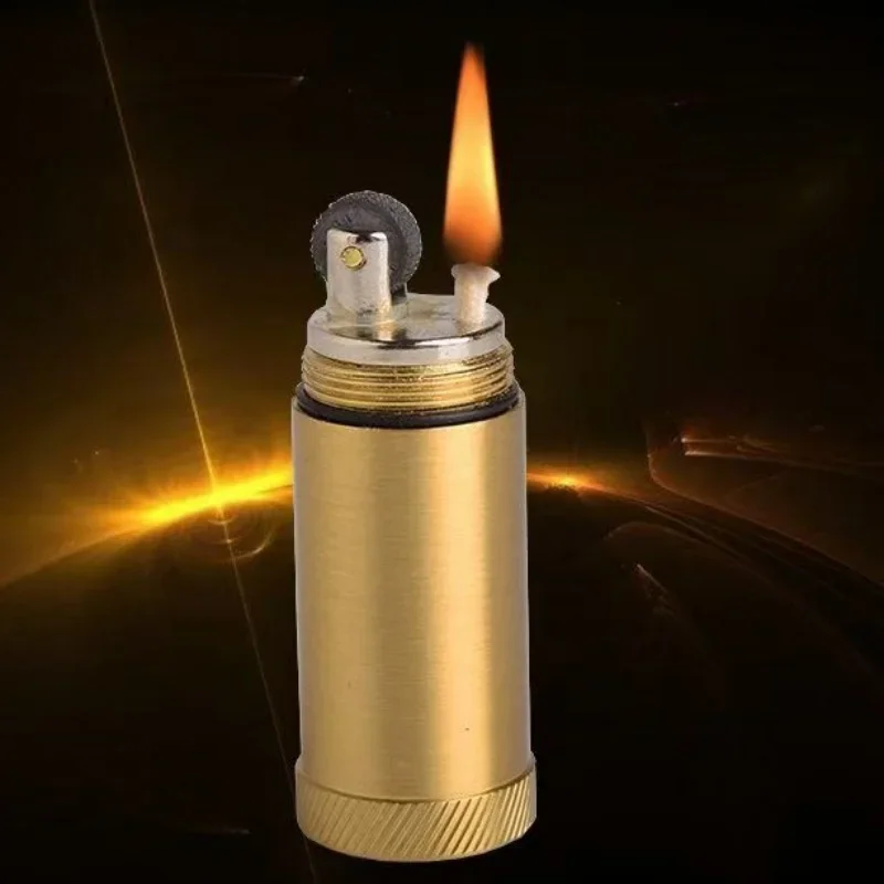 Retro Vintage Mini Kerosene Lighter Portable Personality Gasoline Lighter Gadgets Pendant 55*17MM