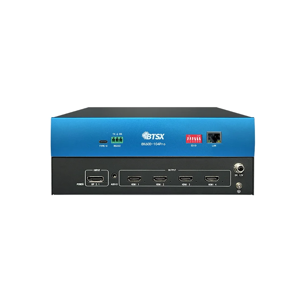 8K 2x2 1x4   hdmi 2.1 60Hz 1 in 4 Out P2P Multi-screen Expander Landscape Video Wall CE Certified Customizable