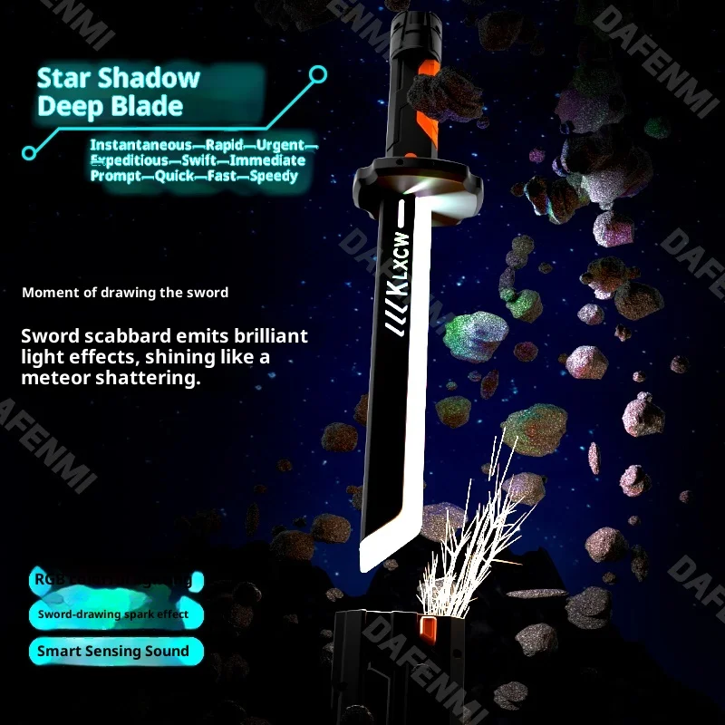 40 centimetri Arcobaleno Ricaricabile Led Light-Up Giocattolo Spada Seleno Spada Regalo Di Compleanno Suono Effetto Nebbia Incandescente Cyber Spada Lama Da Battaglia