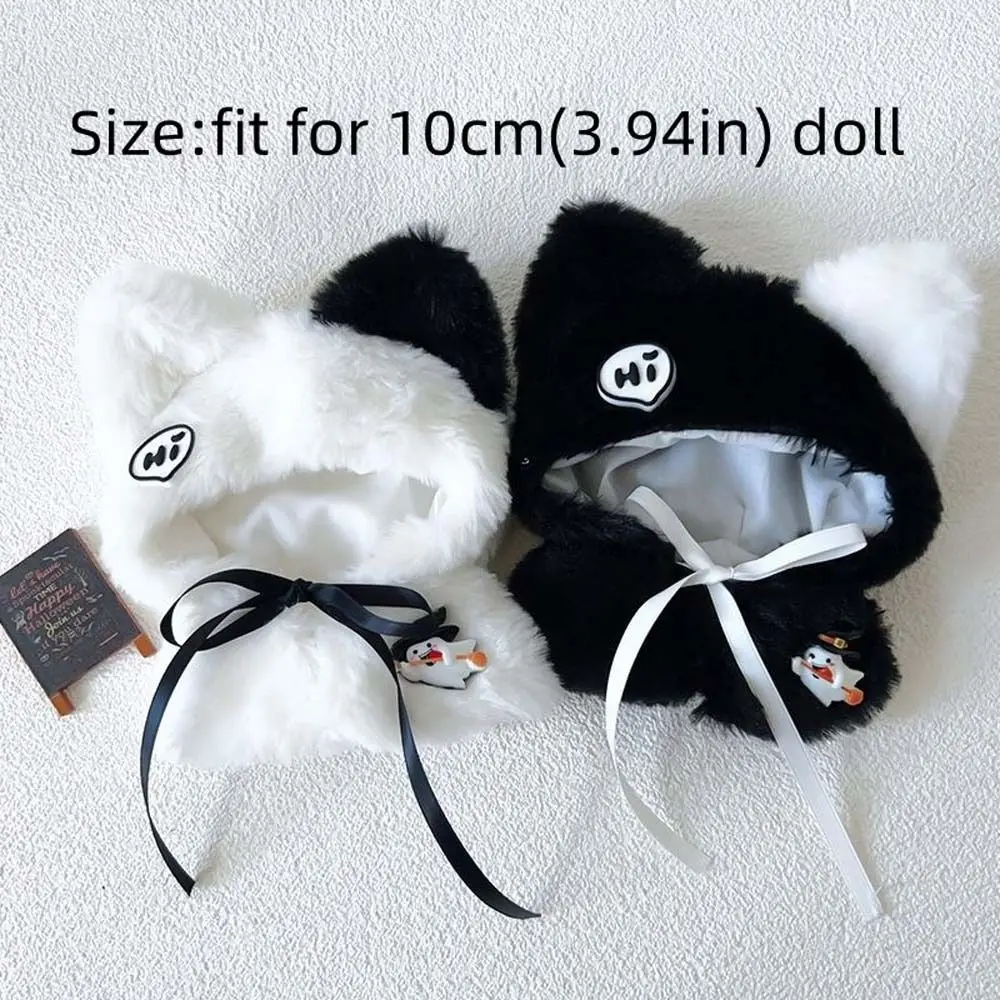Black White 10cm Doll Clothes Clothes Outfit Hallowmas Theme Cotton Doll Clothes Kawaii Dress Up Doll Cloak Birthday Gift