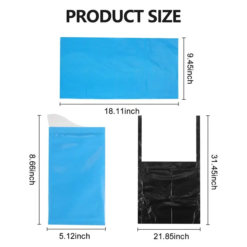 ABME New Camping Travel Urinal Toilet Traffic Jam Emergency Portable Car Urinal Bags,Disposable Urine Bags Set of 12 Pee Bags